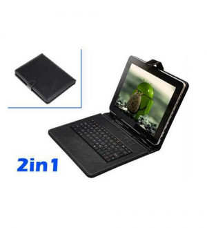 High Quality 9.7” Inch Leather Case Cover with Keyboard for Tablet PC